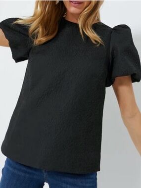 Pomander Place Black Jacquard Lyla Blouse large Tuckernuck